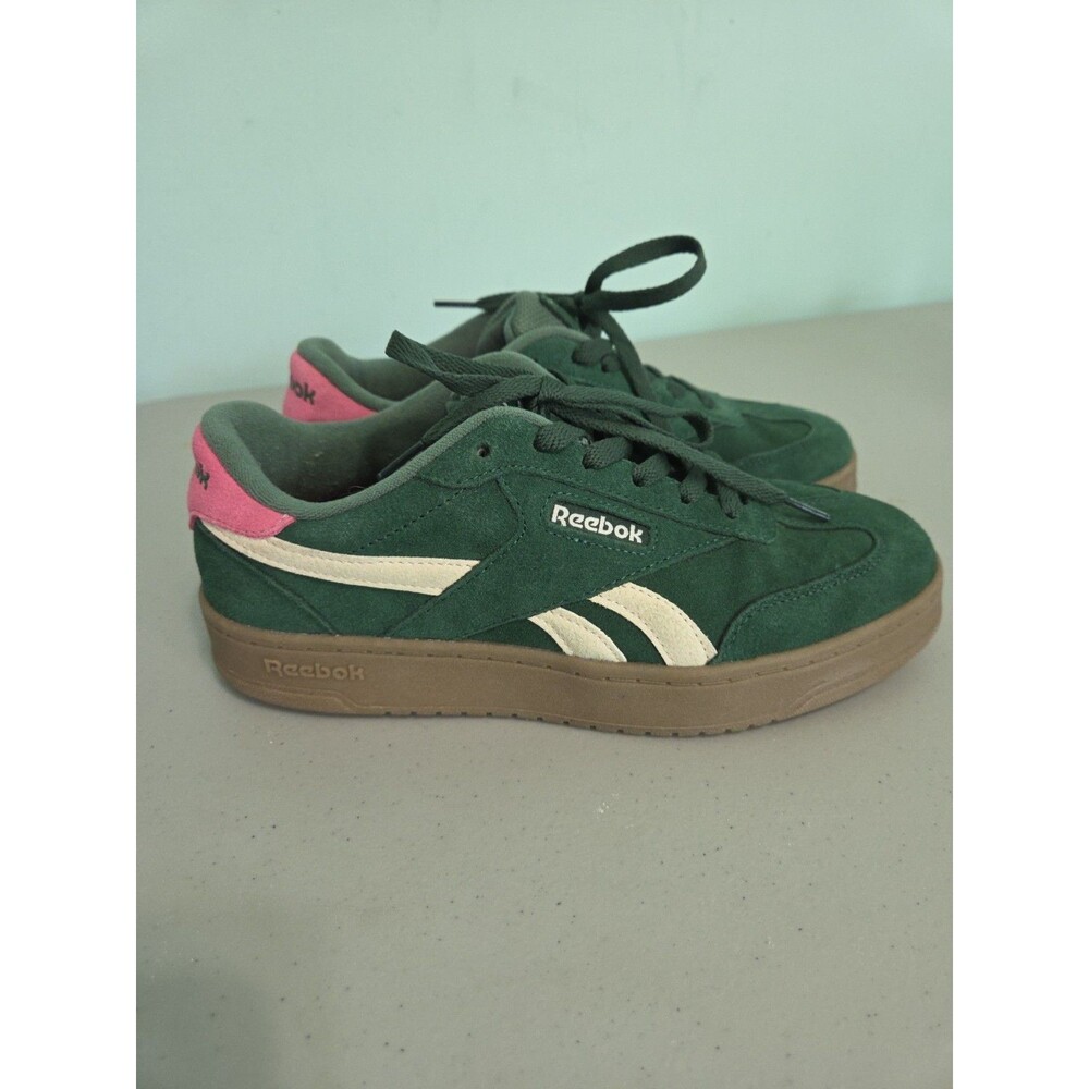 Reebok Forte Lounger Double-Up Women's Sneakers Size 7.5 Green Suede Shoes